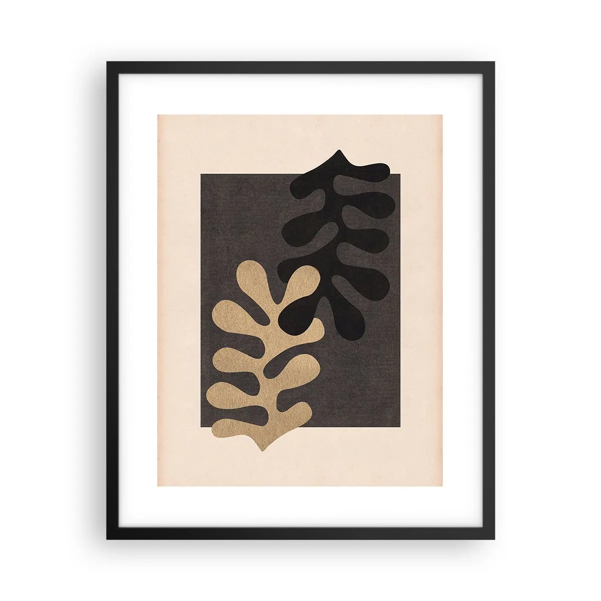 Poster in een zwarte lijst - Afwezigheid en complement - 40x50 cm