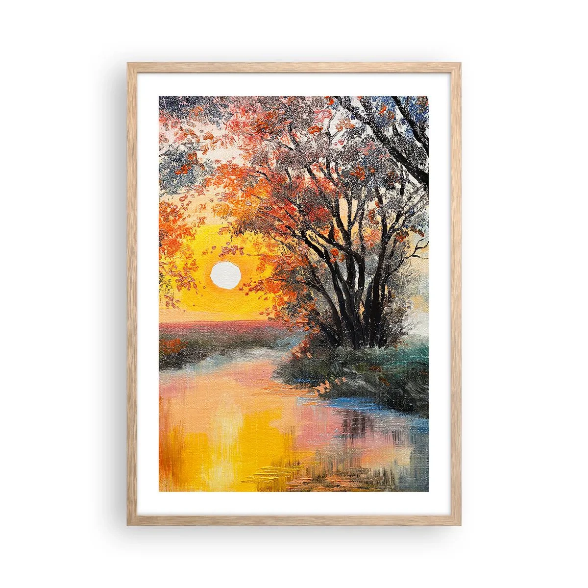 Een poster in een licht eiken lijst - Herfst vibes - 50x70 cm