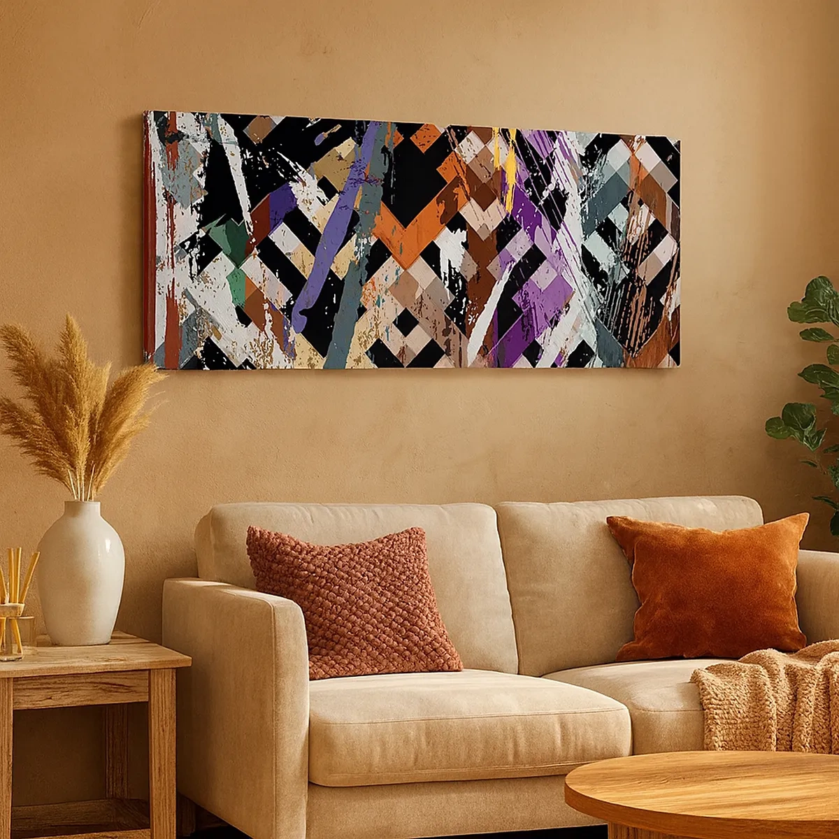 Schilderen op canvas - Tot de tweede macht verheven - 30x30 cm