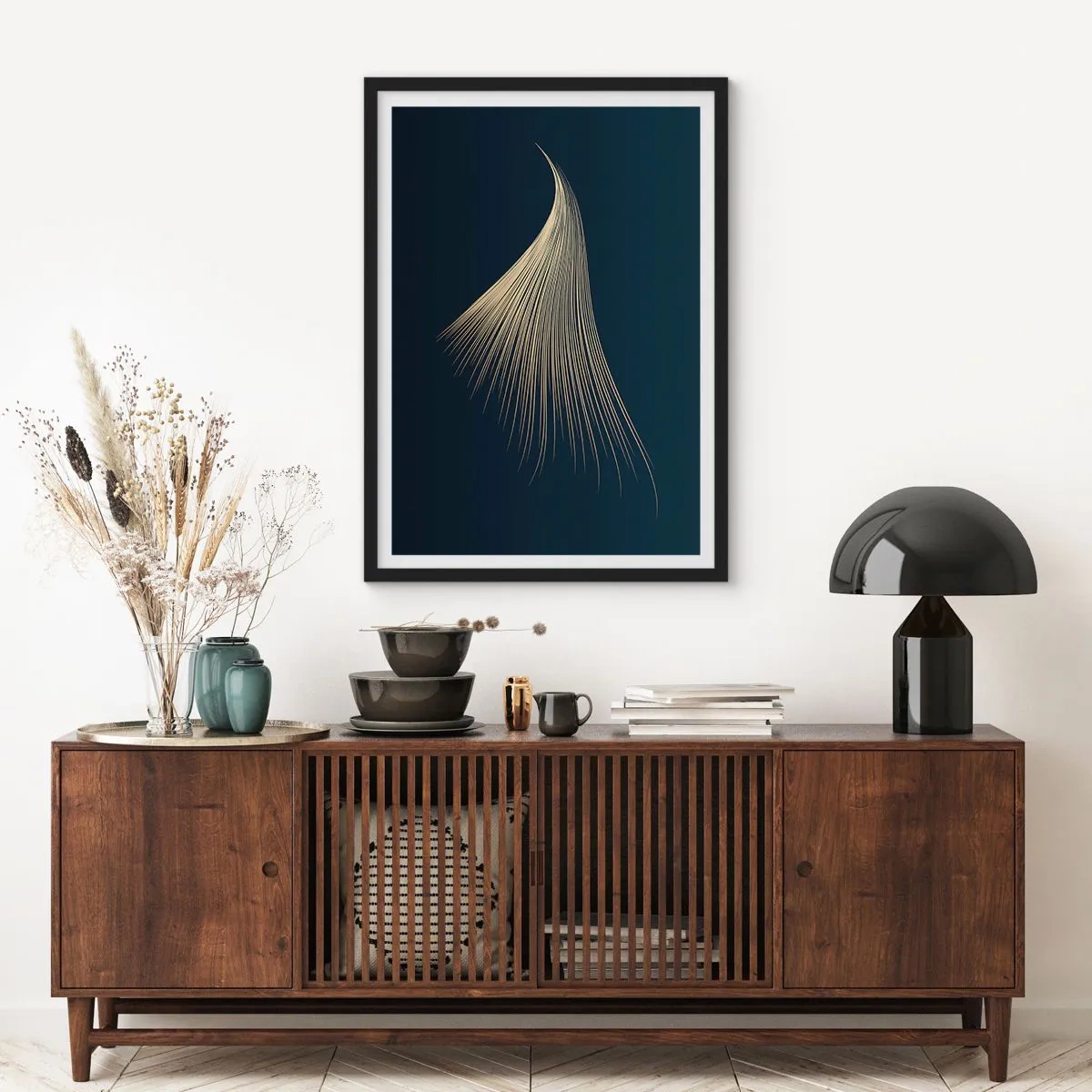 Poster in een zwarte lijst - Als het haar van een engel - 30x40 cm