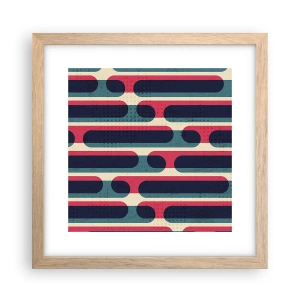Een poster in een licht eiken lijst - In de diepte en vooruit - 30x30 cm