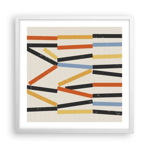 Poster in een witte lijst - Compositie op goed niveau - 50x50 cm