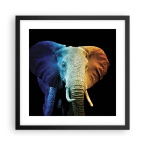 Poster in een zwarte lijst - Excentriek, niet raar - 40x40 cm