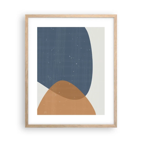 Een poster in een licht eiken lijst - Ovalen en invloeden - 40x50 cm