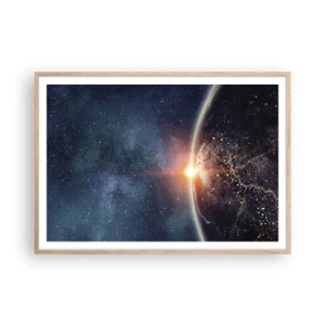 Een poster in een licht eiken lijst - In een nieuw perspectief - 100x70 cm