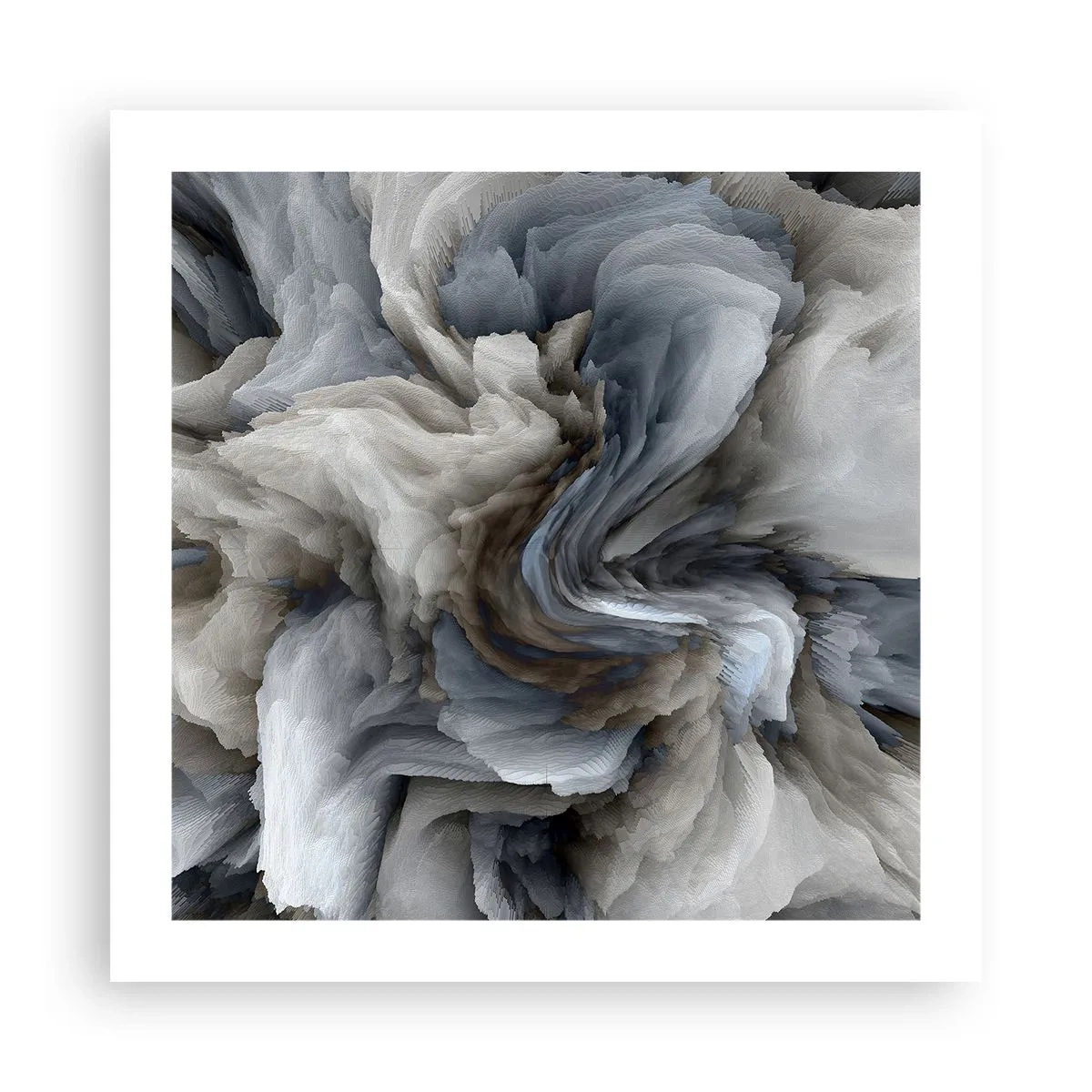 Poster - Steen en bloem - 50x50 cm
