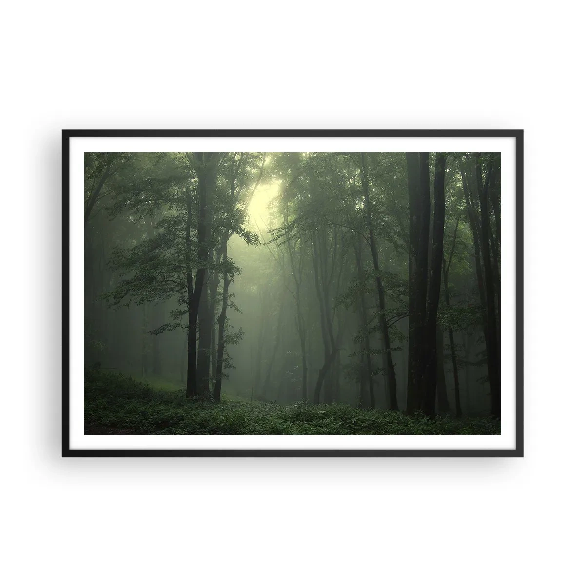 Poster in een zwarte lijst - Voordat hij wakker wordt - 100x70 cm