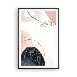 Poster in een zwarte lijst - Alles vloeit - 61x91 cm