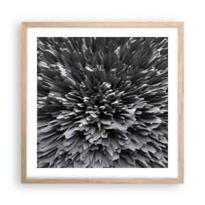 Een poster in een licht eiken lijst - Strikter kan het niet - 50x50 cm