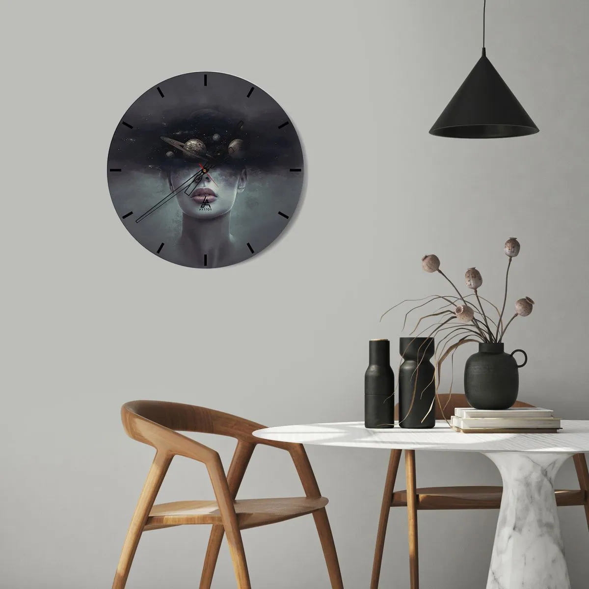 Wandklok - Klok - En de planeten worden gek... - 40x40 cm