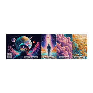 Fotobehang Monster Premium Canvas - Filosofen hebben er niet van gedroomd - Astronaut, Futuristisch, Kosmos - 100x30 cm