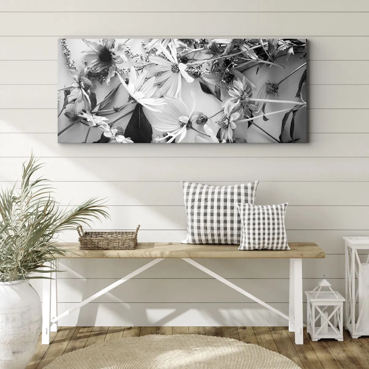 Schilderen op canvas - Niet-boeket bloemen - 120x50 cm