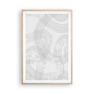 Een poster in een licht eiken lijst - Er is geen rechte weg - 61x91 cm