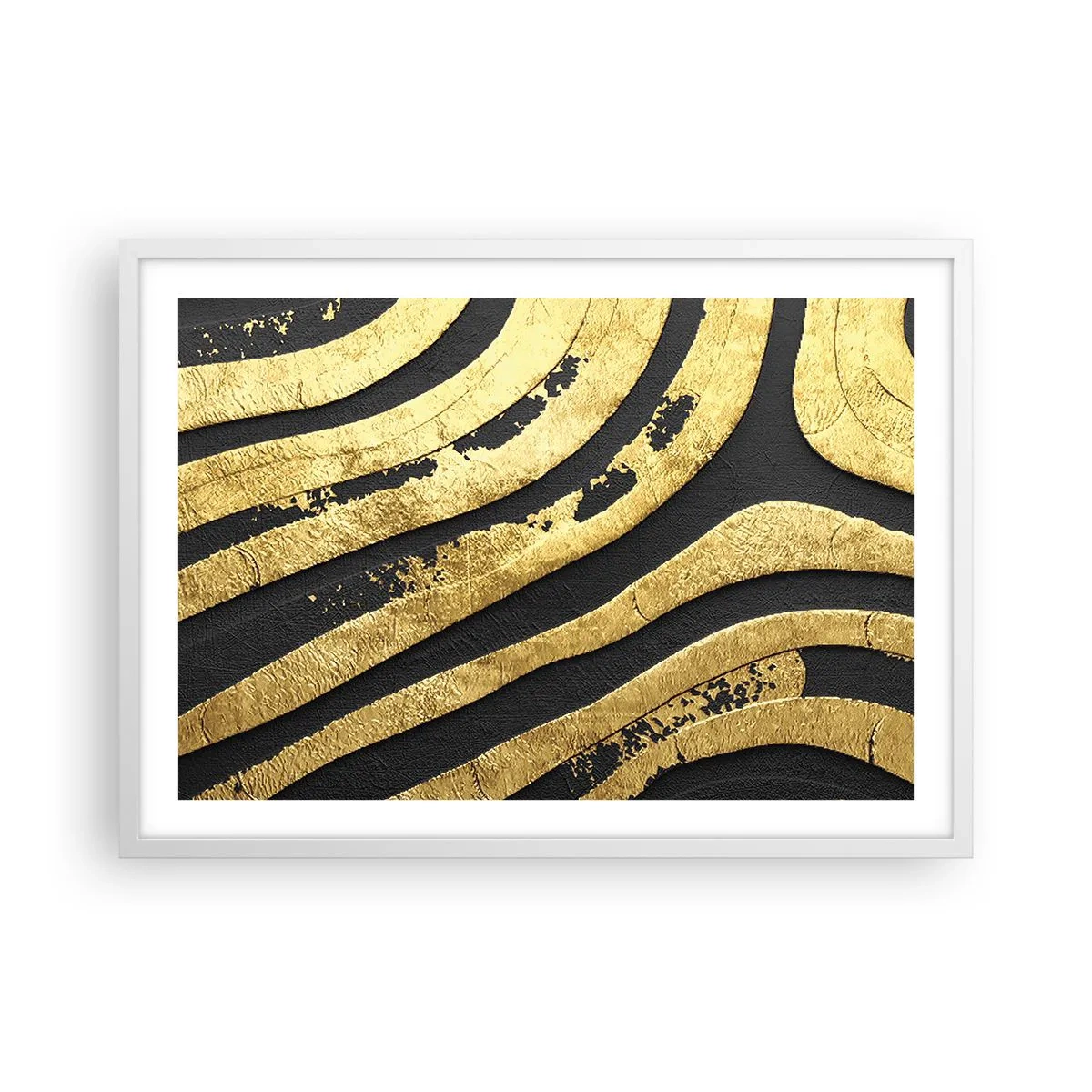 Poster in een witte lijst - Alles vloeit - 70x50 cm