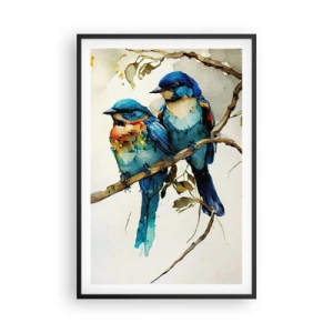 Poster in een zwarte lijst - Is hij boos geworden? - 61x91 cm