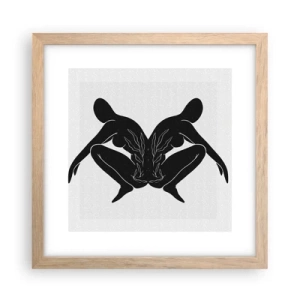 Een poster in een licht eiken lijst - Een gemeenschappelijke ziel - 30x30 cm