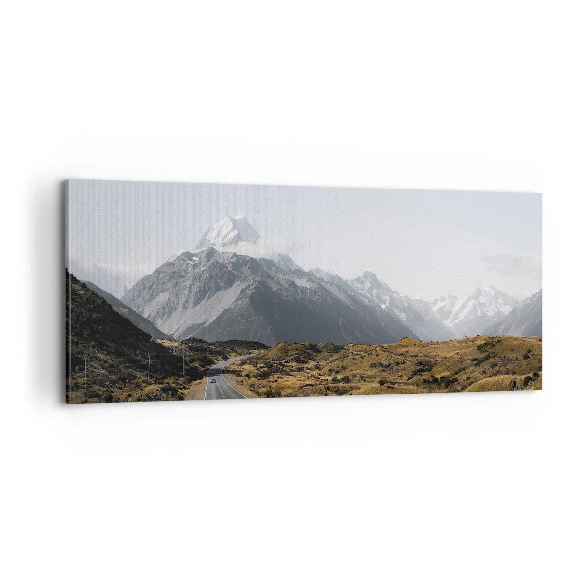 Schilderen op canvas - De weg naar het hart van de bergen - 100x40 cm