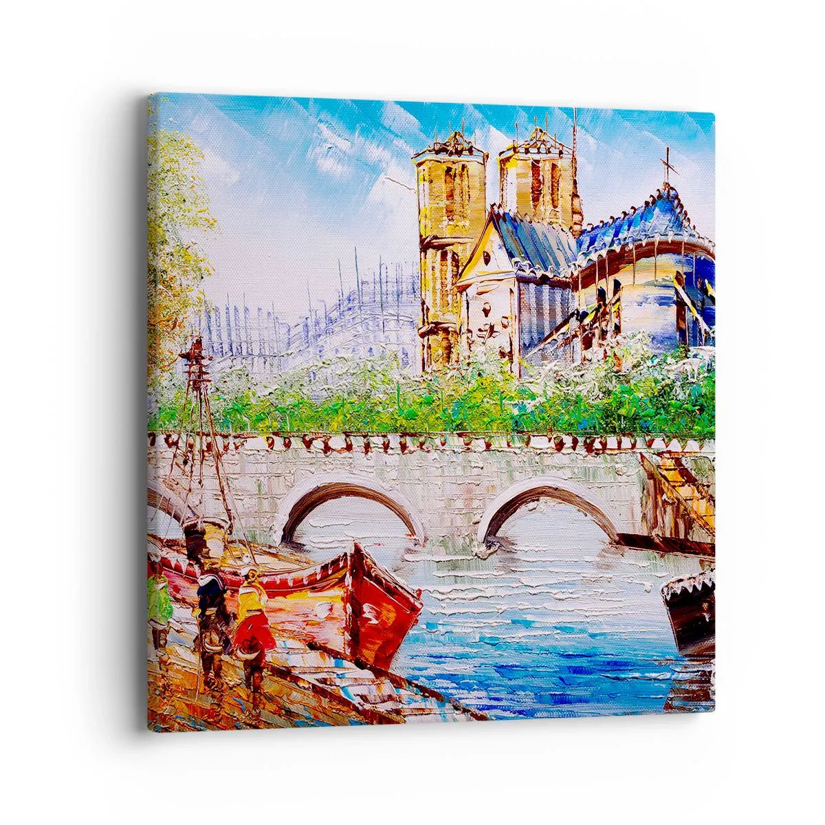 Schilderen op canvas - Hun tijd gaat nooit voorbij - 40x40 cm