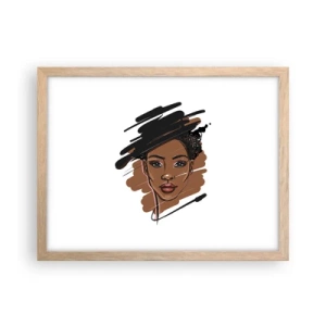 Een poster in een licht eiken lijst - Zoet als chocolade - 40x30 cm