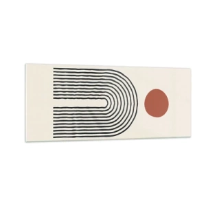 Schilderen op glas - Magnetisme van vormen en kleuren - 100x40 cm