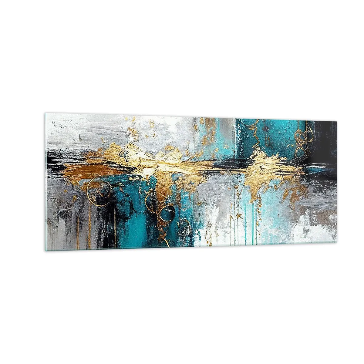 Schilderen op glas - Alles vloeit - 100x40 cm