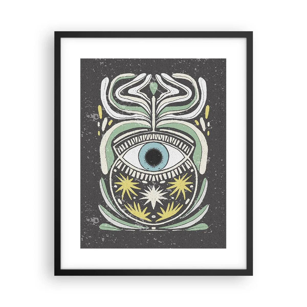 Poster in een zwarte lijst - Tribale rituelen - 40x50 cm