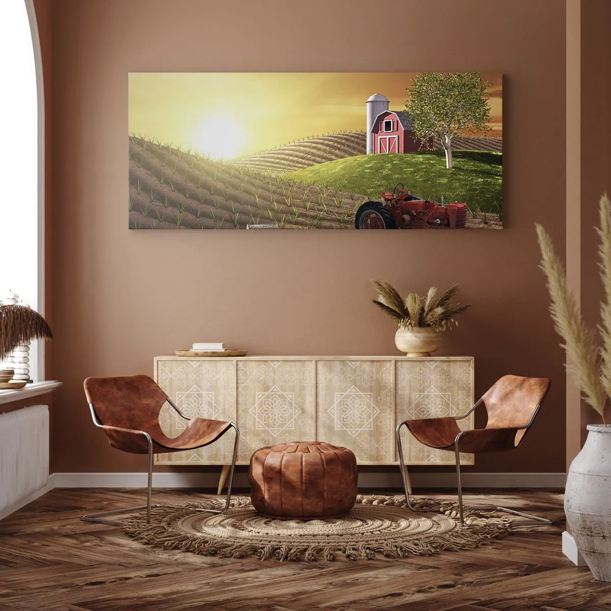 Schilderen op canvas - Een boerderij als uit een sprookje - 160x50 cm