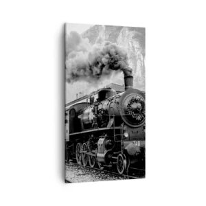 Schilderen op canvas - Staat op het station... - 45x80 cm