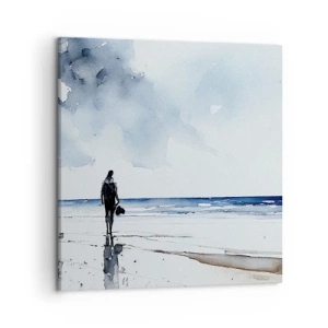 Schilderen op canvas - Gesprek met de zee - 50x50 cm