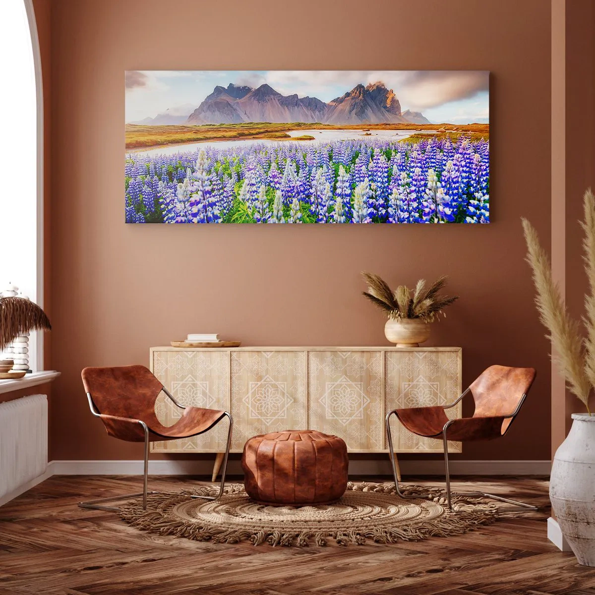 Schilderen op canvas - Kracht en soberheid naast zachtheid - 100x40 cm