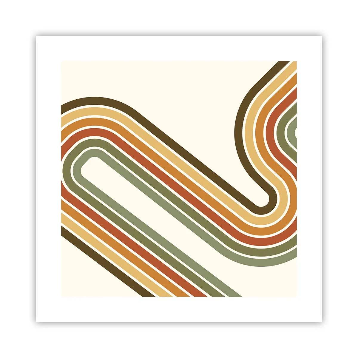 Poster - Zigzag naar het doel - 40x40 cm