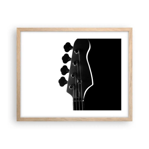Een poster in een licht eiken lijst - Rock stilte - 50x40 cm