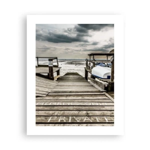 Poster - Middernacht strand - 40x50 cm