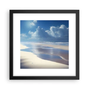Poster in een zwarte lijst - Paradijselijke vakantie - 30x30 cm