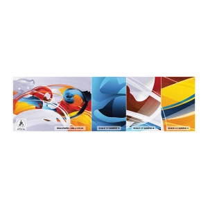 Fotobehang Monster Zelfklevend Deluxe Sticker - De dans van de elementen - Abstractie, Deel, Grafisch - 100x30 cm