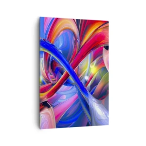 Schilderen op canvas - Een dans van kleuren - 70x100 cm