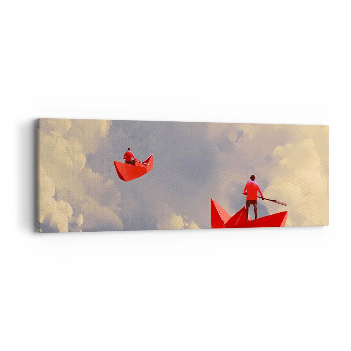 Schilderen op canvas - Dromers expeditie - 90x30 cm