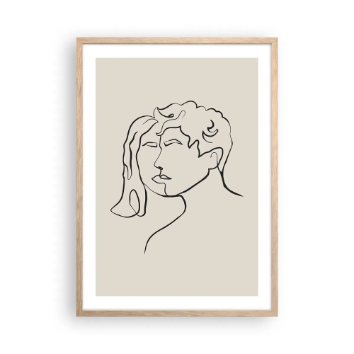 Een poster in een licht eiken lijst - En er ontstond eenheid - 50x70 cm