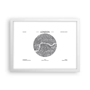 Poster in een witte lijst - Anatomie van Londen  - 40x30 cm