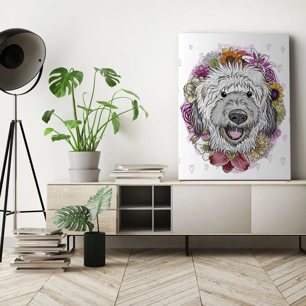 Schilderen op canvas - Puppy vreugde - 50x70 cm
