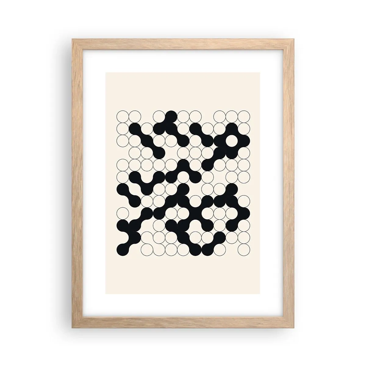 Een poster in een licht eiken lijst - Chinees spel – variatie - 30x40 cm