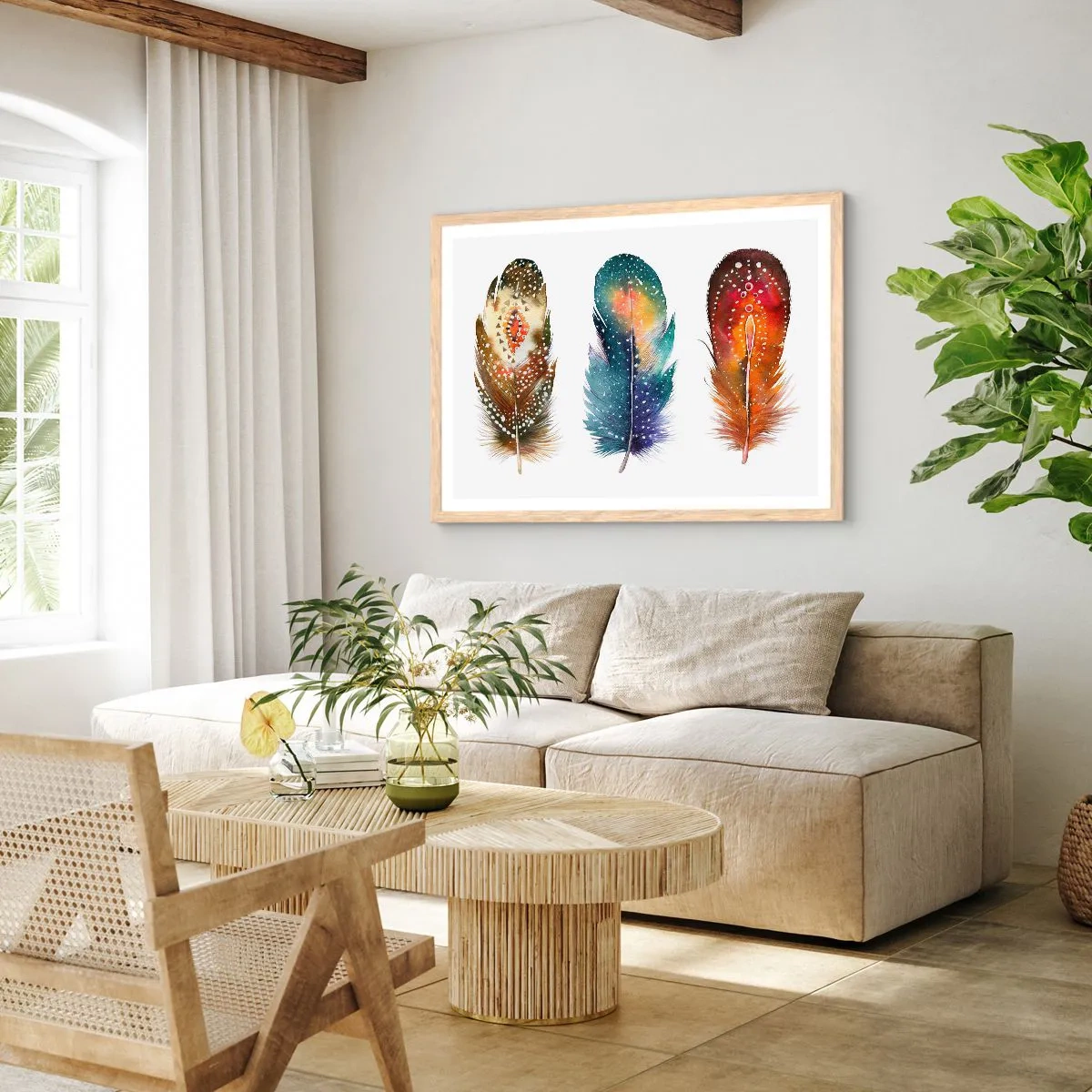 Een poster in een licht eiken lijst - Rituelen, ceremonies, geheimen - 100x70 cm