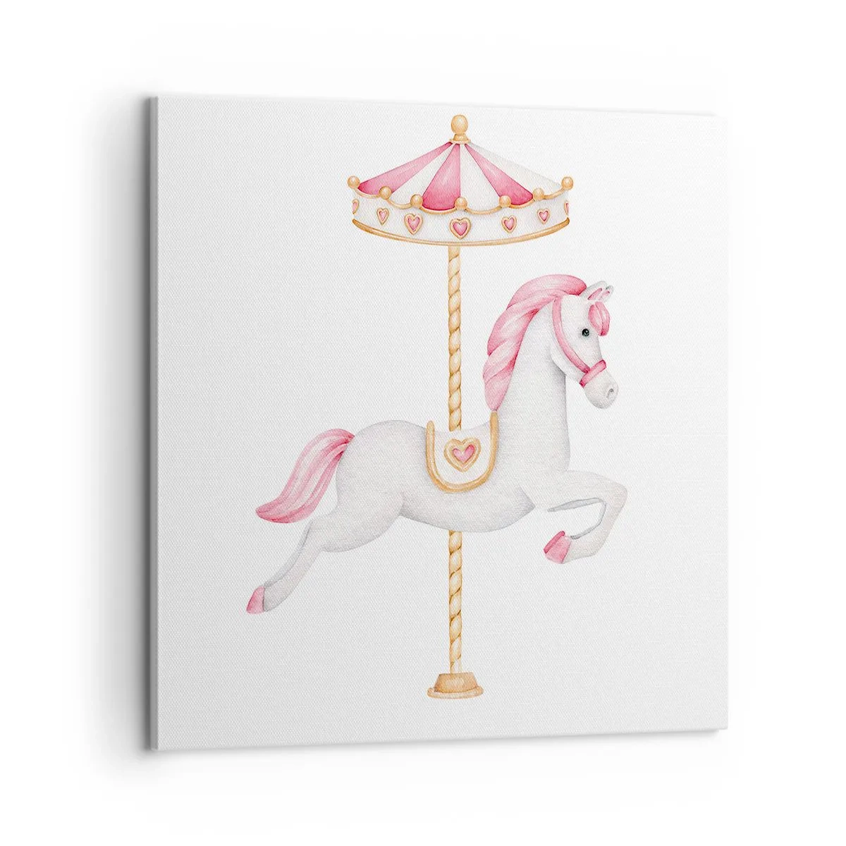 Schilderen op canvas - Hij raakte de grond rennend - 60x60 cm