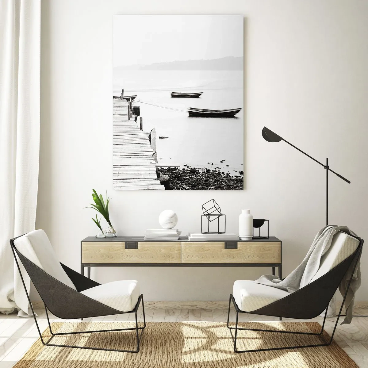 Schilderen op glas - Stil en schoon boven het water - 50x70 cm
