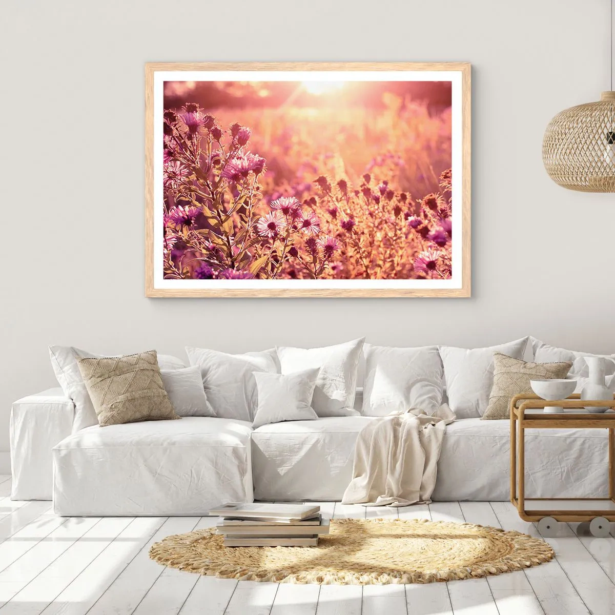 Een poster in een licht eiken lijst - Voordat de zomer voorbij is - 40x30 cm