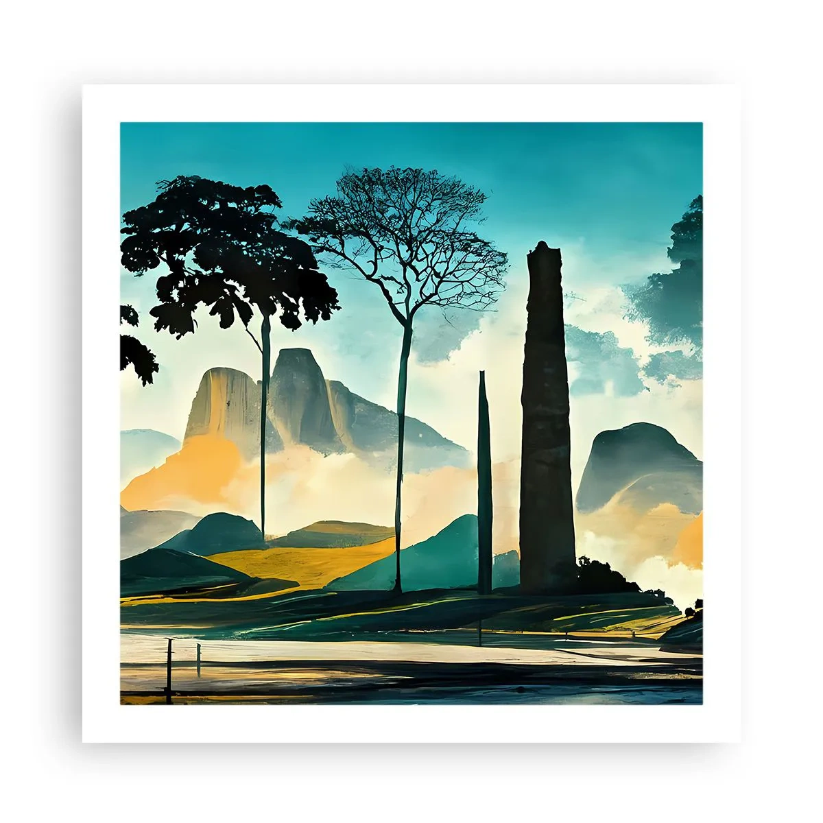 Poster - Nog hoger en hoger - 60x60 cm