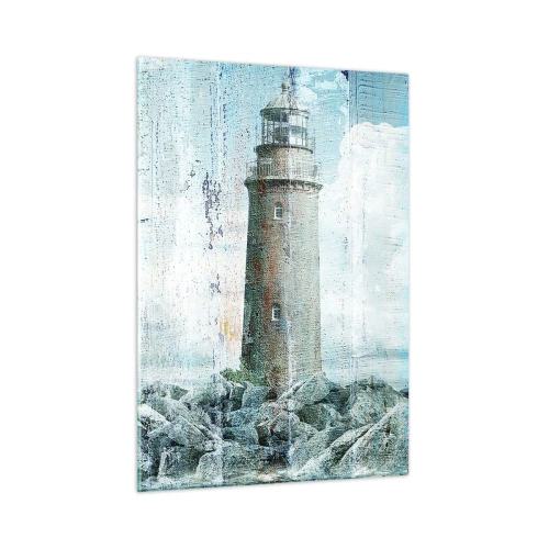 Schilderen op glas - Op oud hout - 50x70 cm