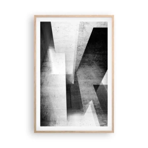 Een poster in een licht eiken lijst - De structuur van de ruimte - 61x91 cm