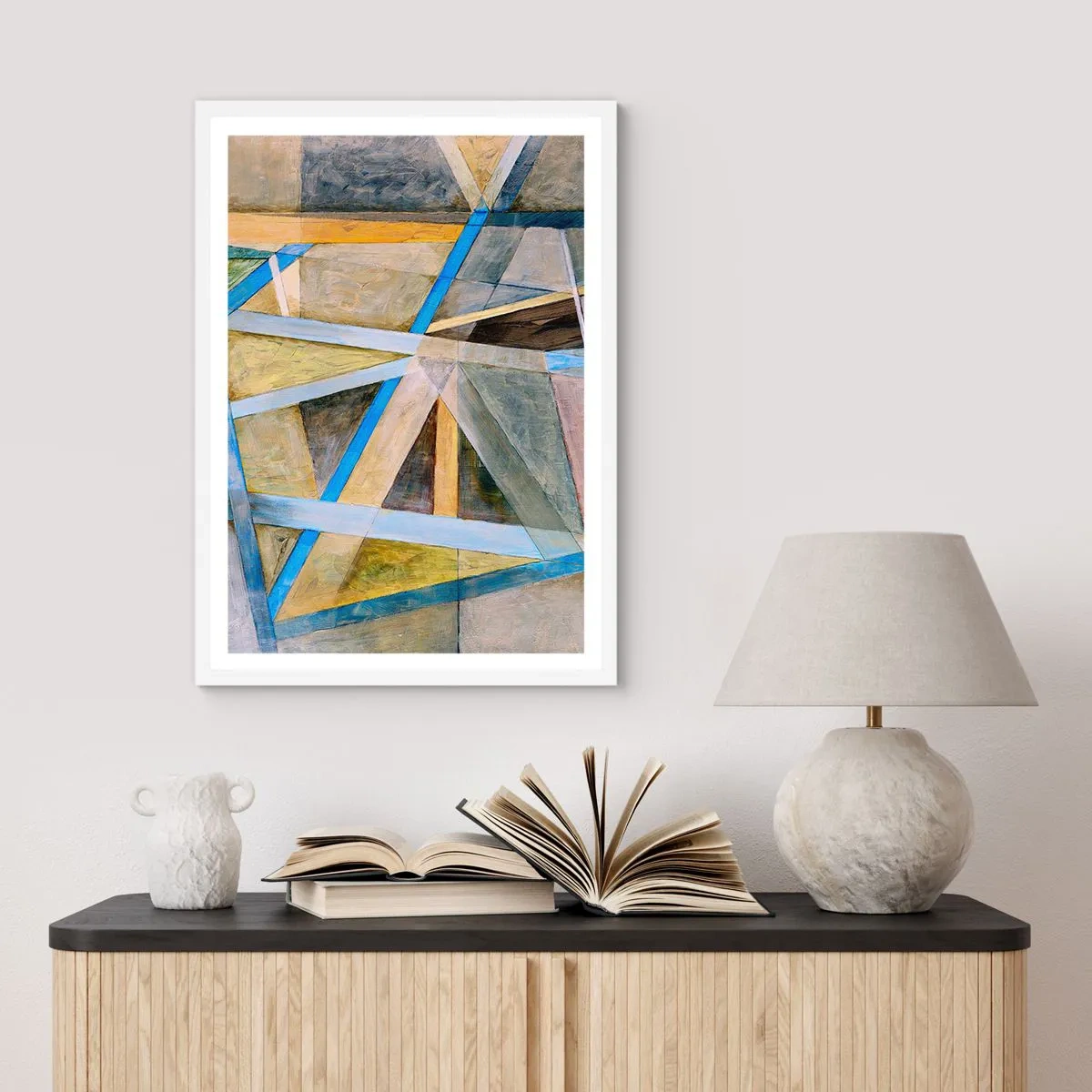 Poster in een witte lijst - Recht of diagonaal? - 50x70 cm