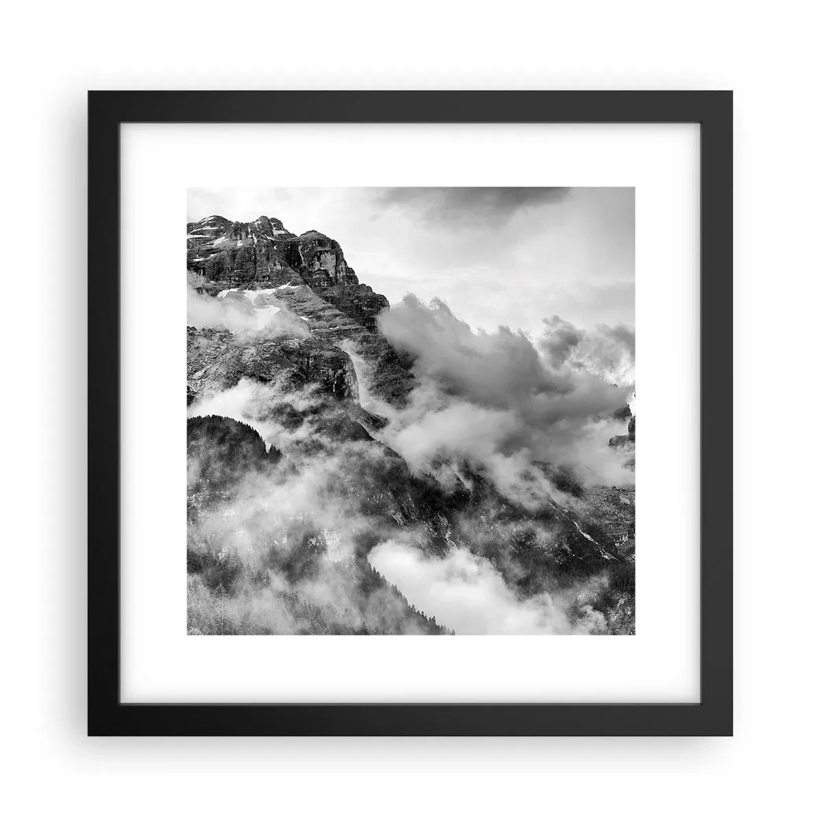 Poster in een zwarte lijst - Mooi en wreed - 30x30 cm